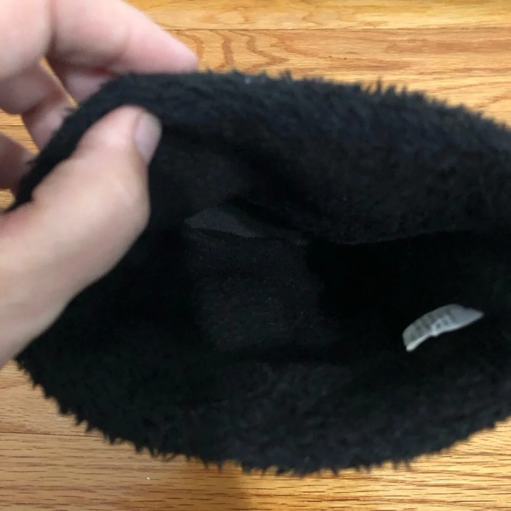 Bebe girls black fur trim boots size 13‎ slip on winter